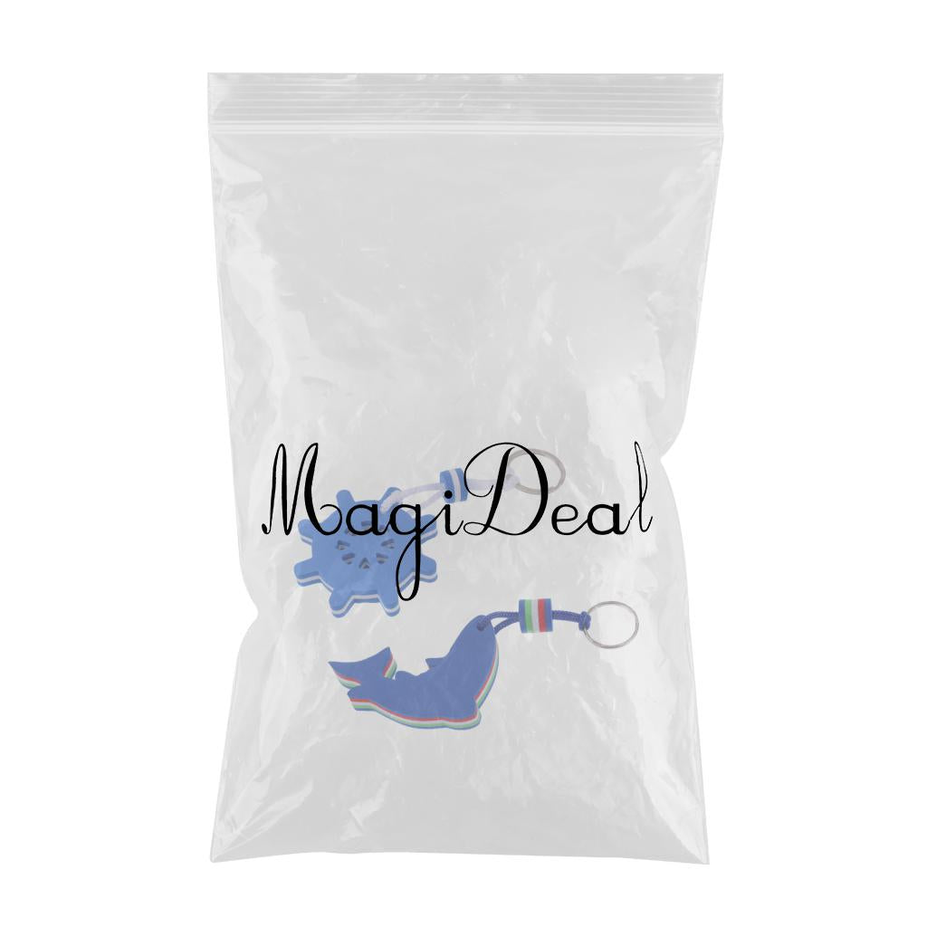Blue Yachting Floating Boat Key Chain Key Ring Keyring Rudder Dolphin shape