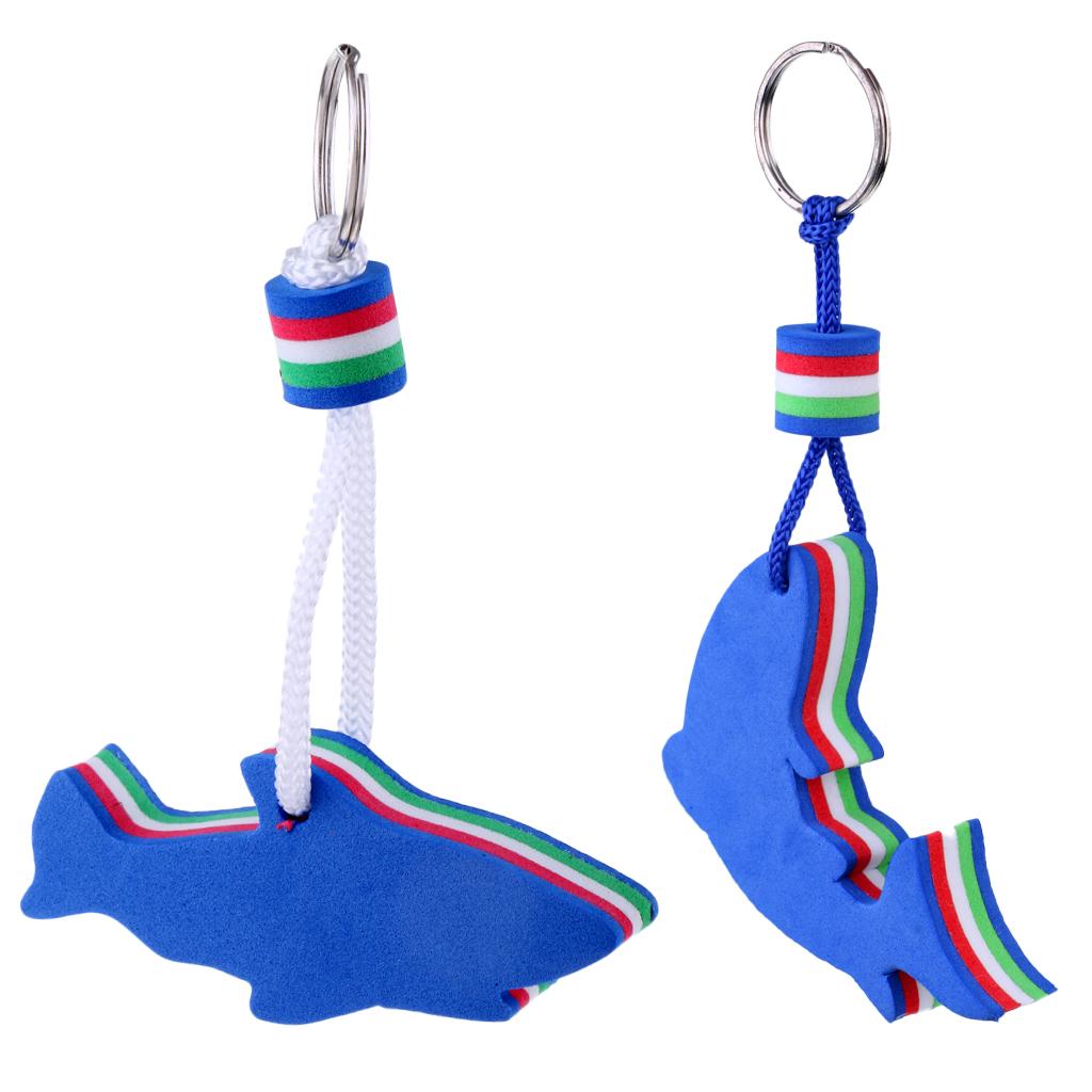 1 Pair Boating Floating Key Chain Key Ring Keyring in Two Dolphin Shape Cute