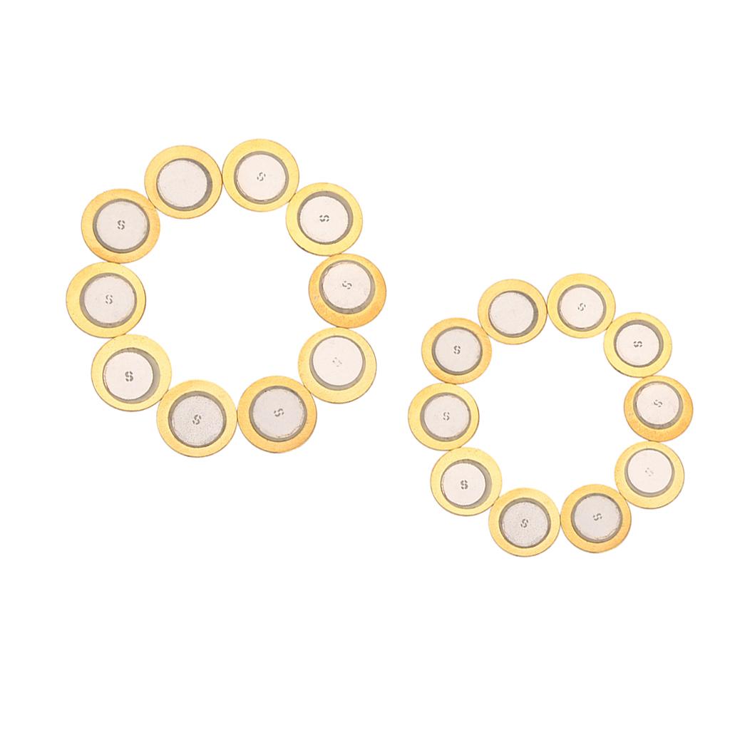 20 Pieces Piezo Elements Buzzer Sounder Sensor Trigger Drum Disc 23mm + 15mm