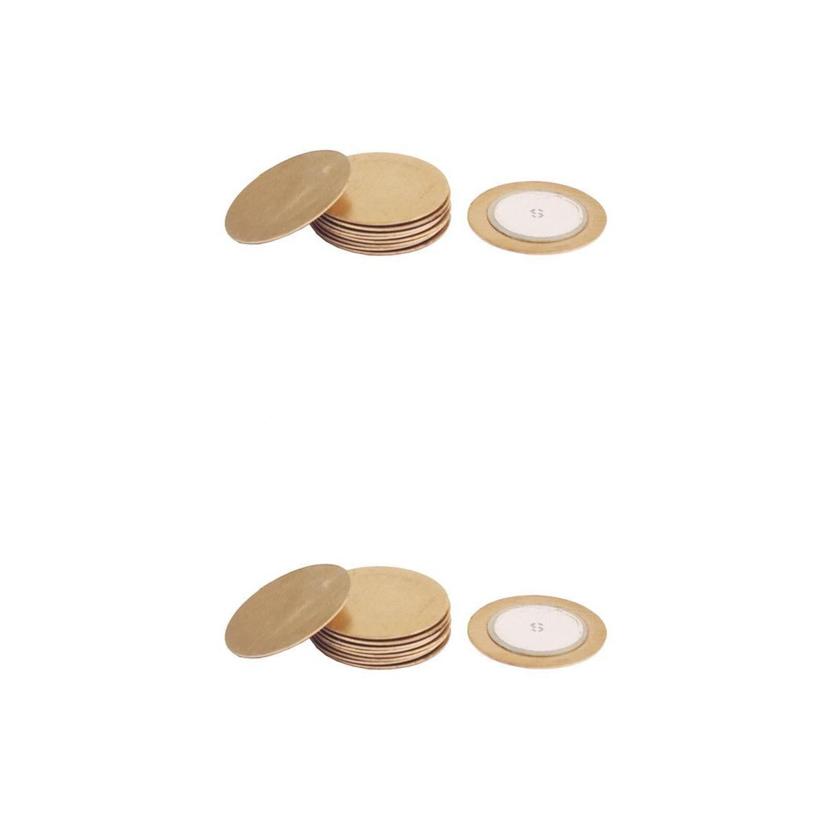 20 Pieces Piezo Elements Buzzer Sounder Sensor Trigger Drum Disc 23mm + 15mm