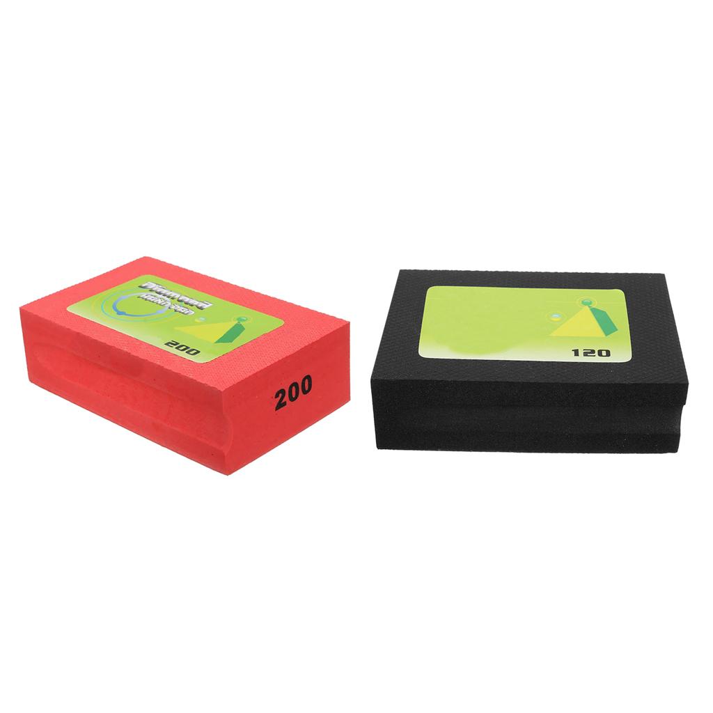 2 Pieces Diamond Polishing Hand Pad Sanding Block Style Granite Marble Stone