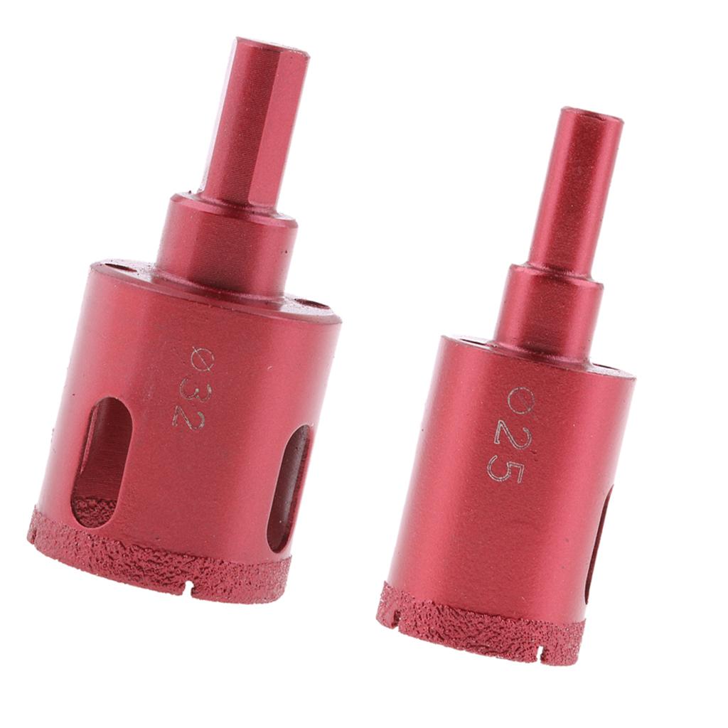 25mm+32mm Diamond Tool Drill Bit Set for Glass Ceramic Marble Tile