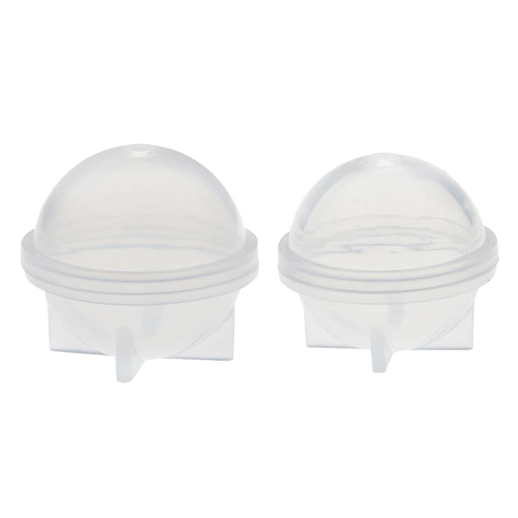 2 Sets Sphere Ball Shape Silicone Mold Mould for Jewelry Making 20mm 30mm