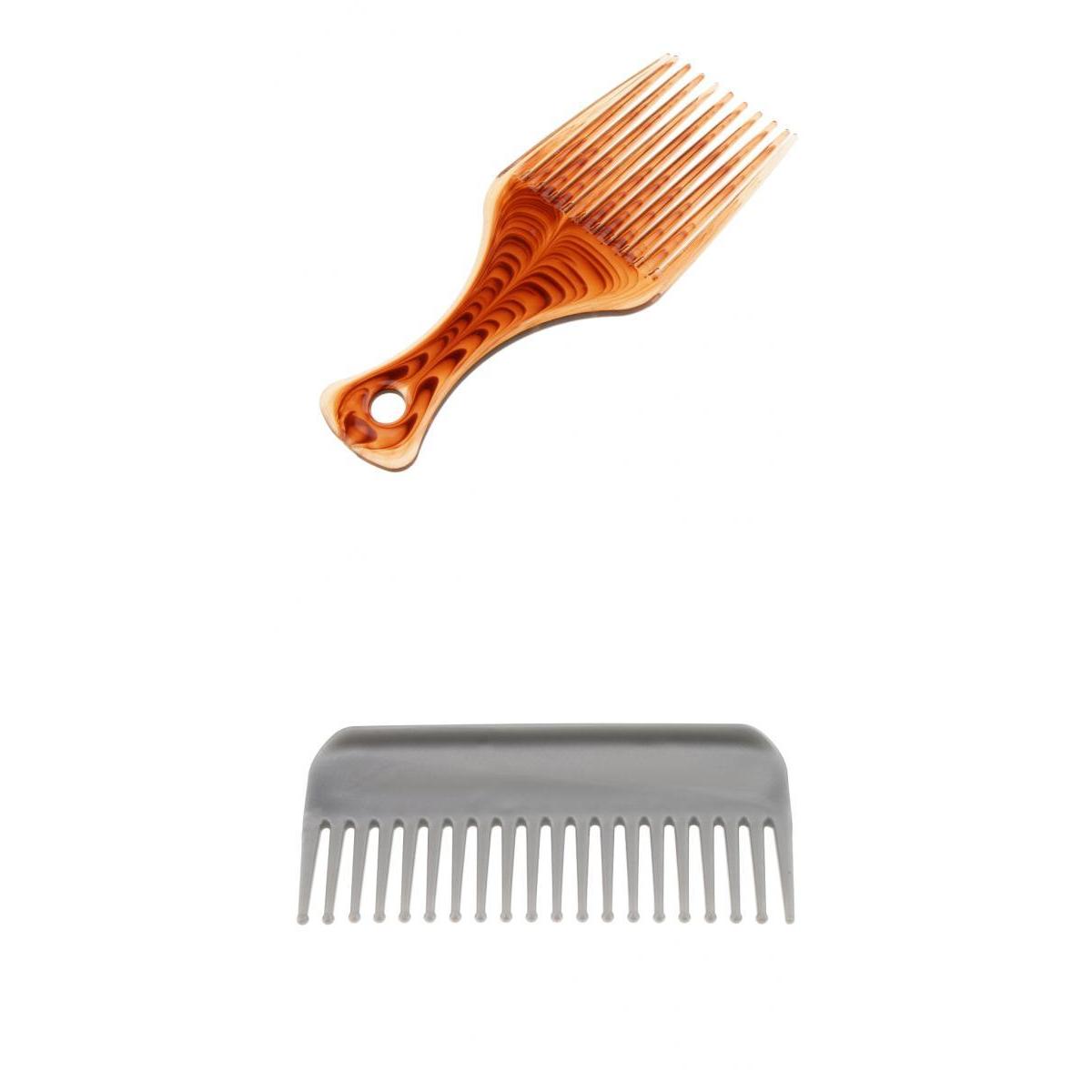 2pcs Plastic Afro Hair Pick Comb Detangle Wig Braid Styling Lift Hairbrush
