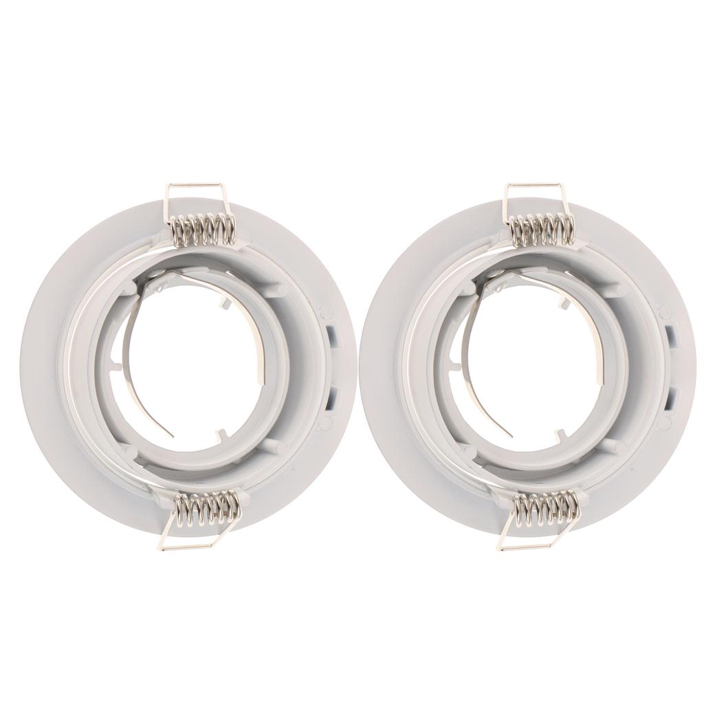 2Pc MR16/GU10 Light Bracket Holder for Spotlight Ceiling Downlight 50W White