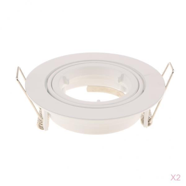 2Pc MR16/GU10 Light Bracket Holder for Spotlight Ceiling Downlight 50W White