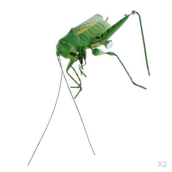 2 Pieces Katydid Realistic Insect Pot Hangers Fridge Magnet DIY Garden Decor