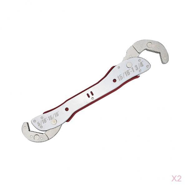 2 Pieces Magic Wrench Adjustable Multi Purpose Functional Universal Spanner