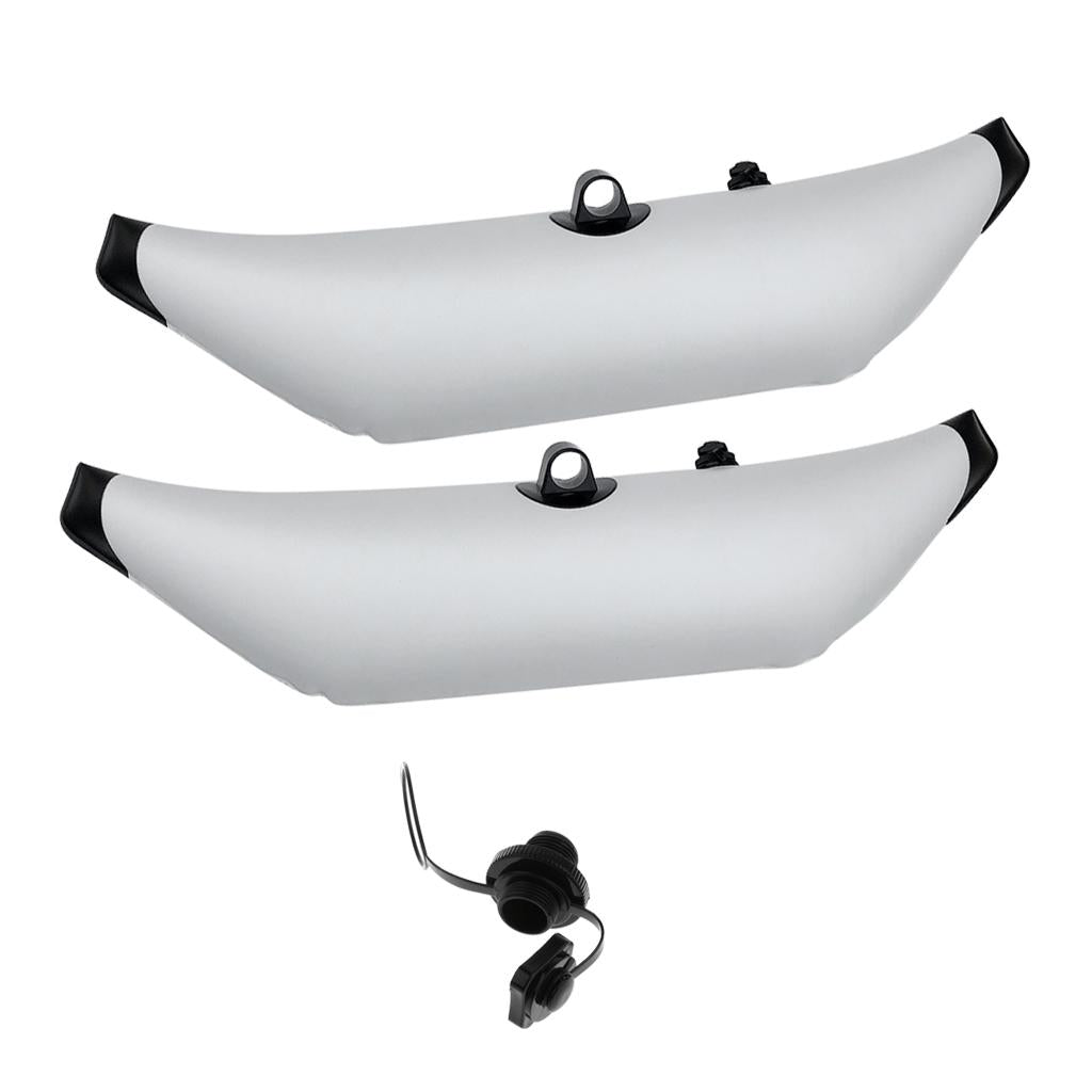 2 Pieces Kayak SUP Inflatable Outrigger Stabilizer & Kayak Air Valve Adapter