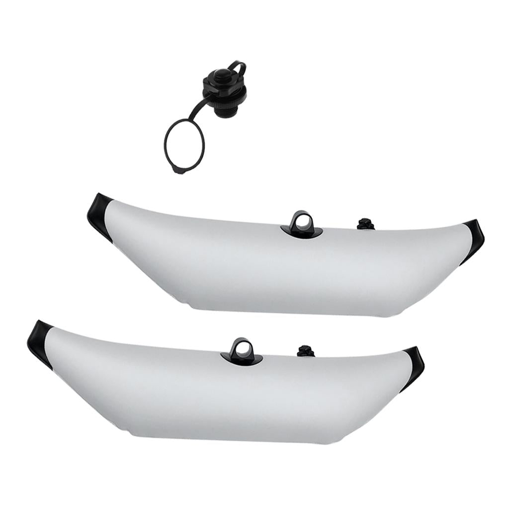 2 Pieces Kayak SUP Inflatable Outrigger Stabilizer & Kayak Air Valve Adapter