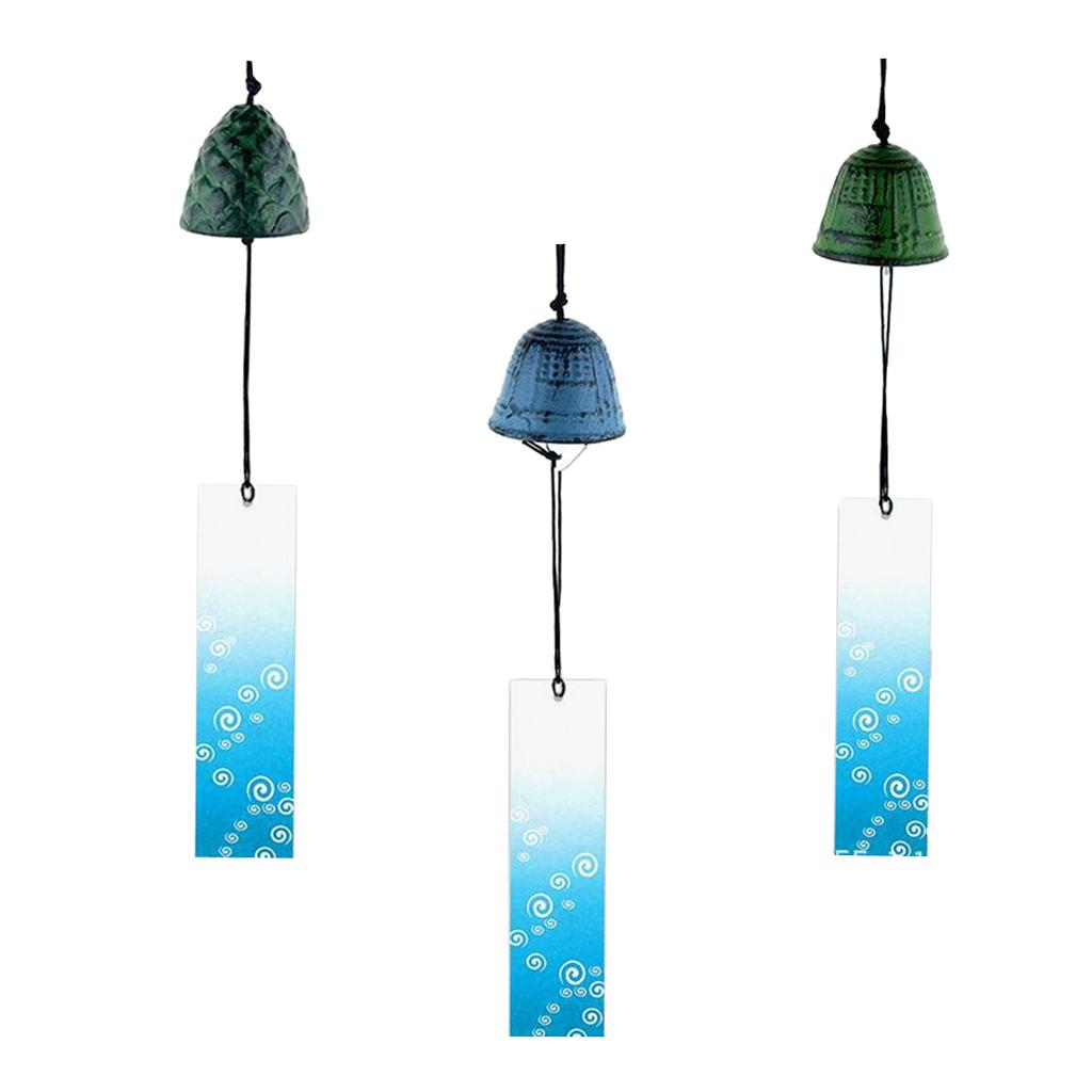 3 Pieces Japanese Furin Wind Chime Nambu Cast Iron Bells Set
