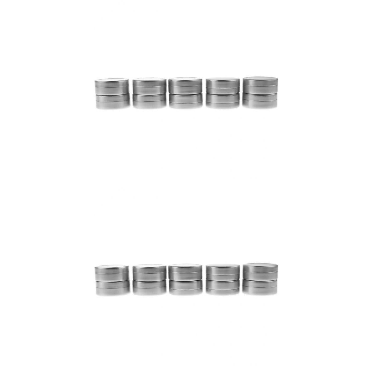 20x Round Aluminum Cosmetic Cream Empty Lip Balm Containers Jars Tin 10/20ml
