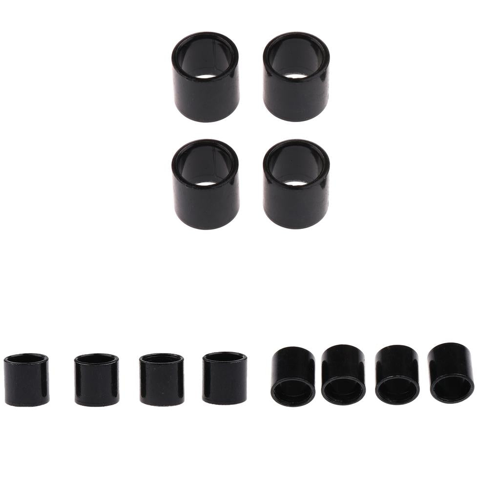 12pcs Durable Aluminum Longboard Skateboard Bearing Spacers Black