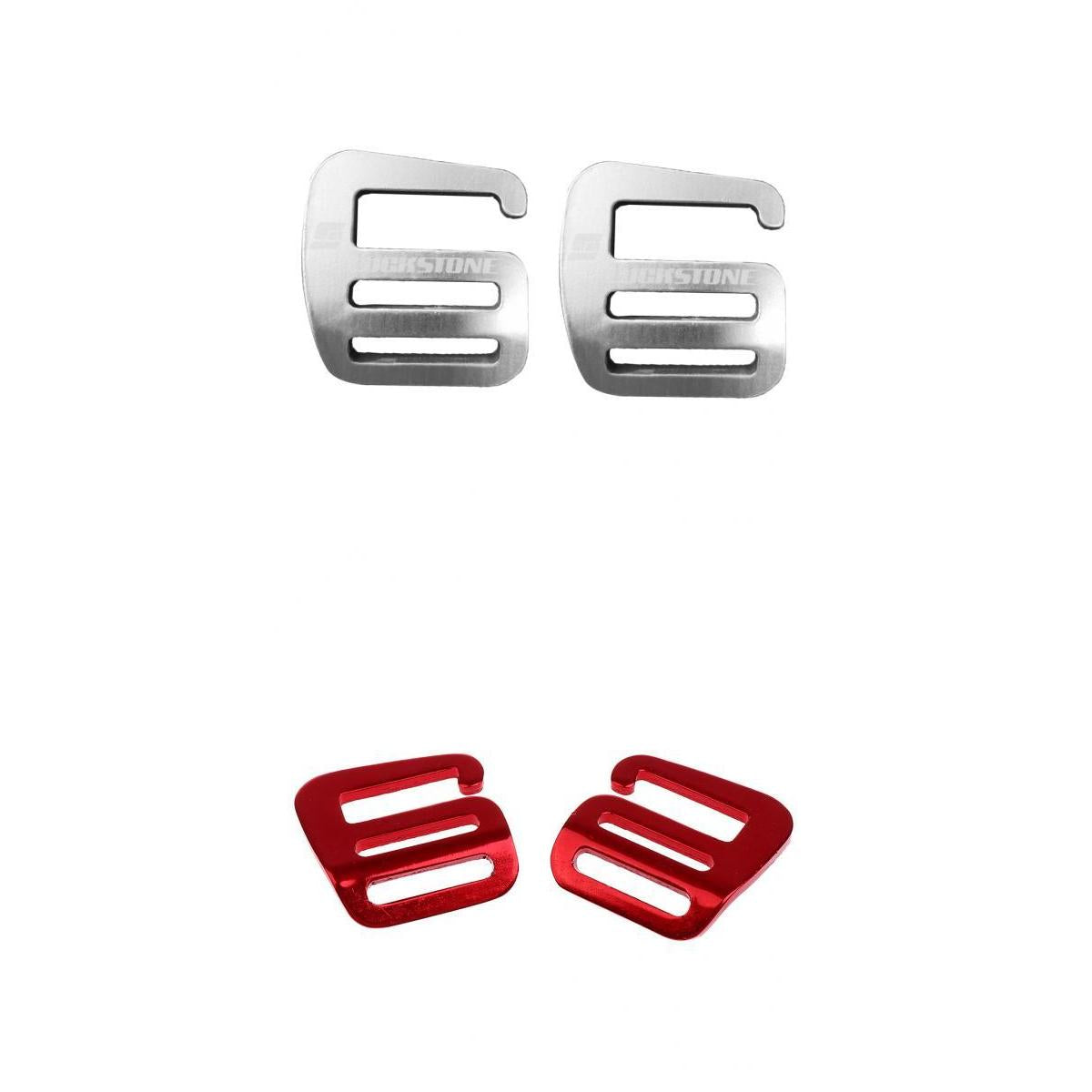 4 Pcs 1'' G Hook Outdoor Webbing Buckle for Backpack Strap 25mm Red+Silver