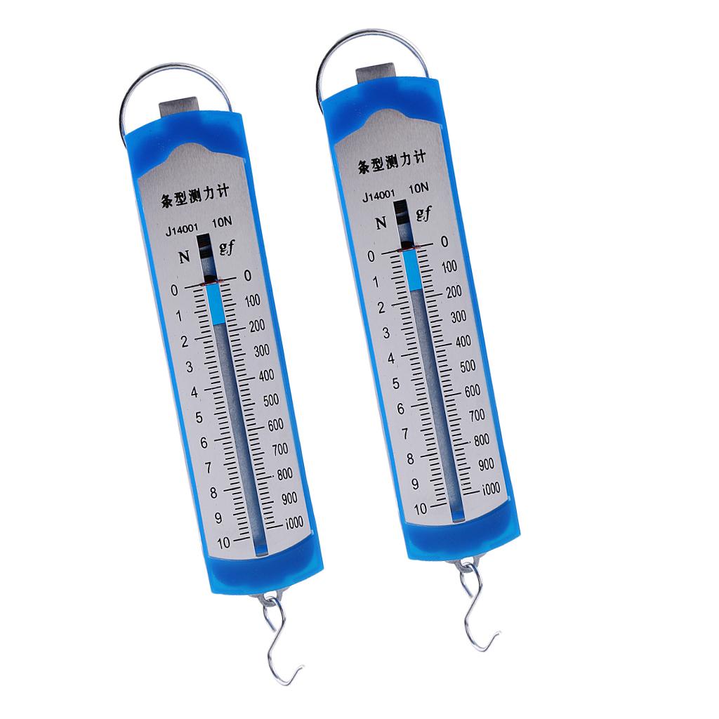 2Pcs Force Newton Meter Dynamometer Spring Balance Physics Lab Experiment