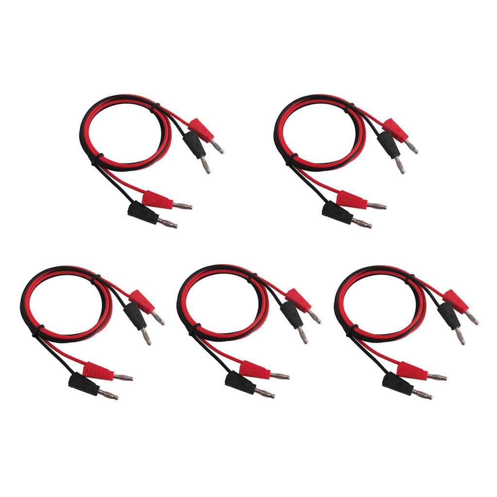10 Pieces 1M 4mm Banana to Banana Plug Soft Silicone Test Cable Lead