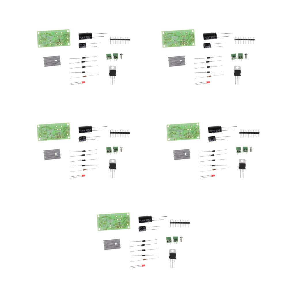 5x DIY Kit 14.5-35V to 12VDC L7812 LM7812 Voltage Converter Regulator Module