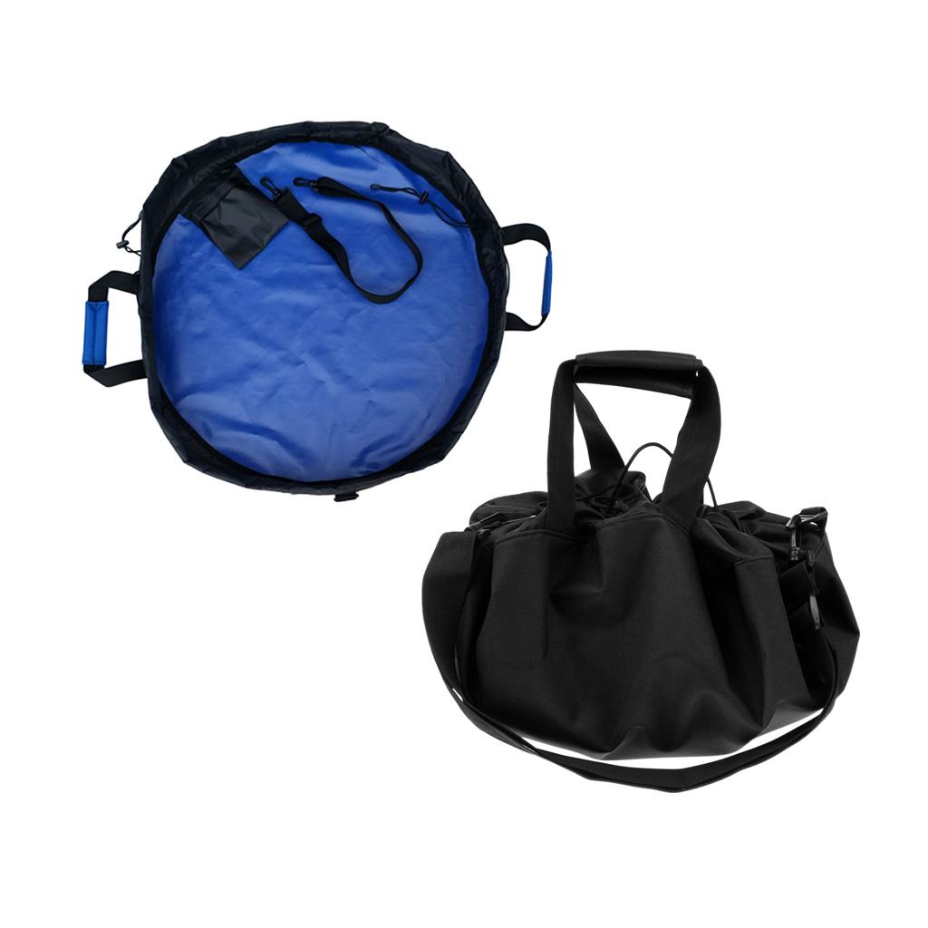 2Pcs Waterproof Diving Wetsuit Changing Mat Surf Carry Bag with Handles