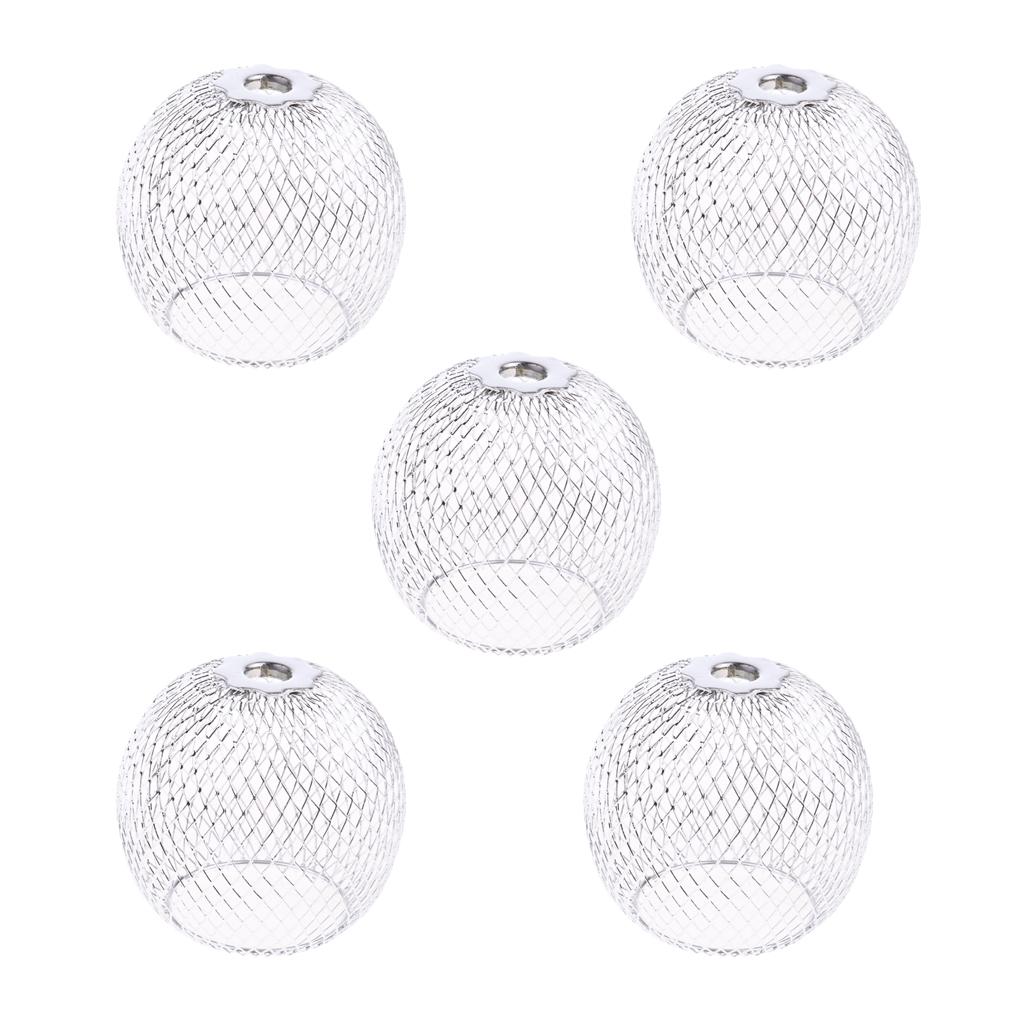 5Pcs Bulb Cage Modern Table Lamp Shade Circular Opening Process Lampshade