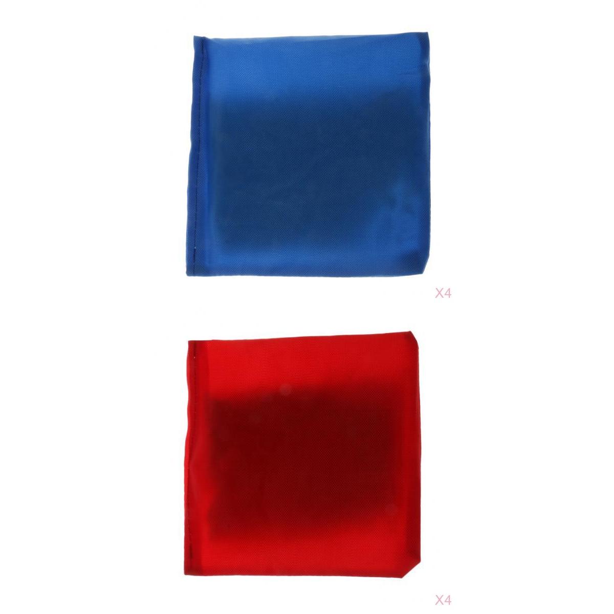 8 Pieces Double Layer Cornhole Bean Bag for Toss Corn Hole Game Blue & Red