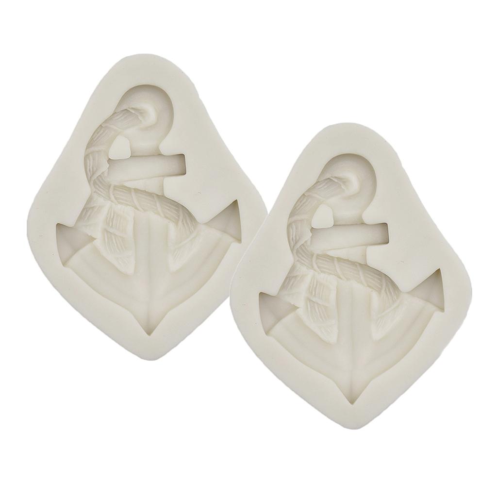 2x Anchor Rudder Boat Tool Silicone Mold Chocolate Fondant Cake Mould