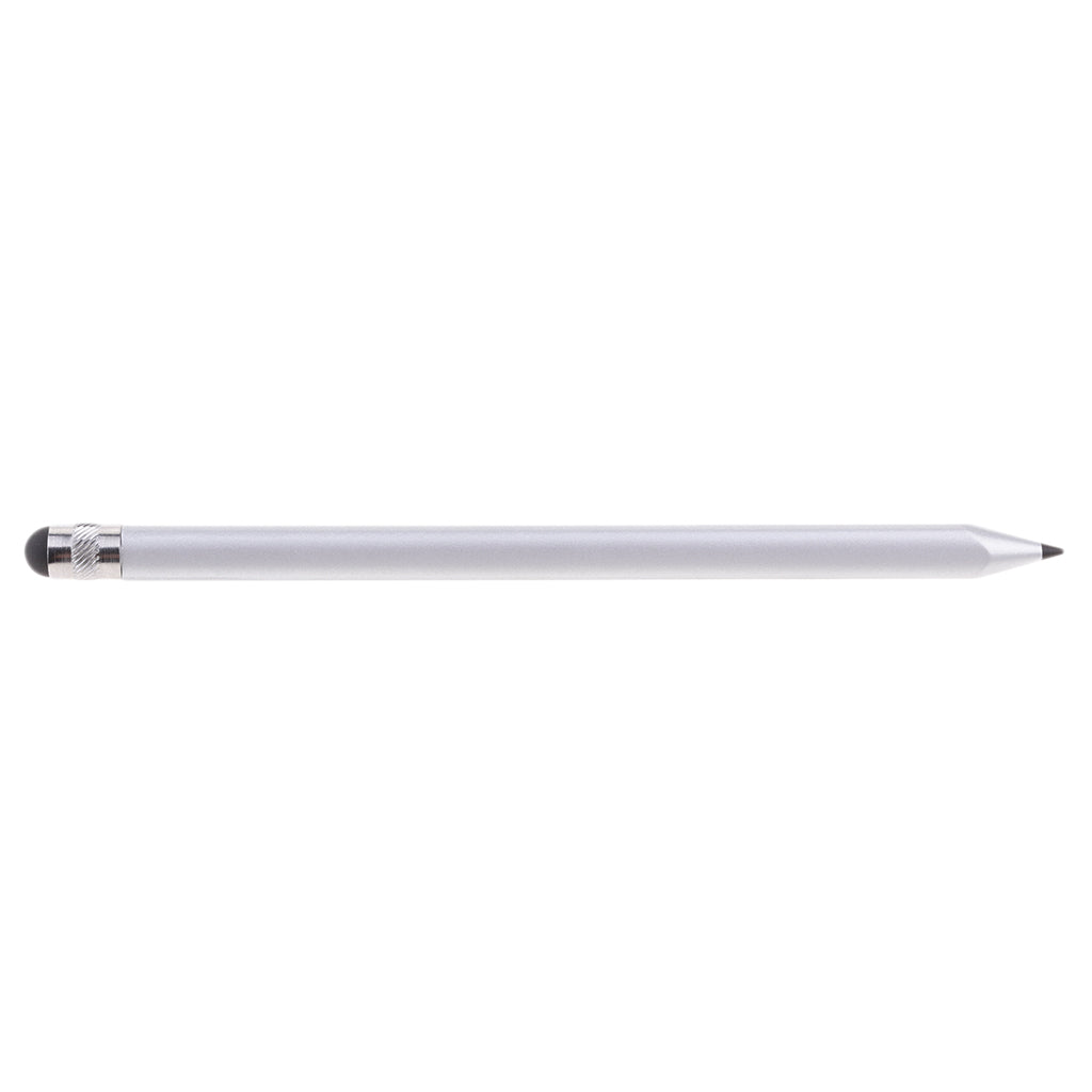 5 X 2-in-1 Retro Touch Screen Stylus for iPhone Samsung Tablets PC Silver