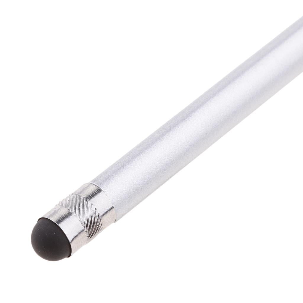 5 X 2-in-1 Retro Touch Screen Stylus for iPhone Samsung Tablets PC Silver
