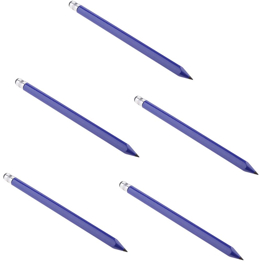 5 X 2-in-1 Retro Touch Screen Stylus for iPhone Samsung Tablets PC Blue