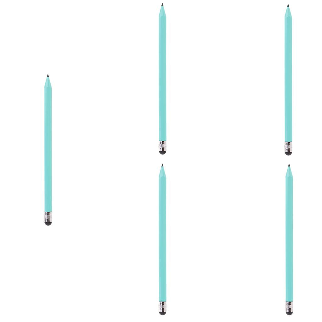 5 X 2-in-1 Retro Touch Screen Stylus for iPhone Samsung Tablets PC Green