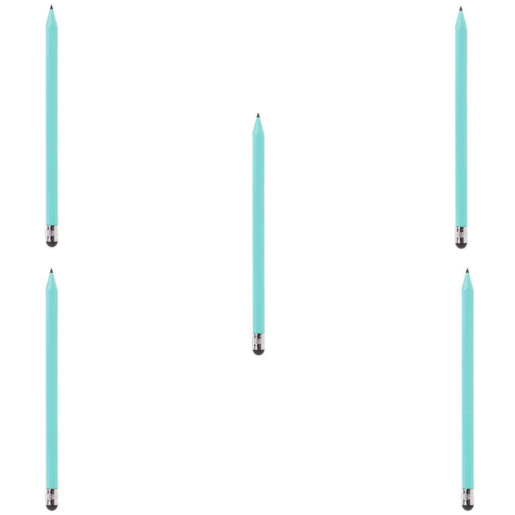 5 X 2-in-1 Retro Touch Screen Stylus for iPhone Samsung Tablets PC Green