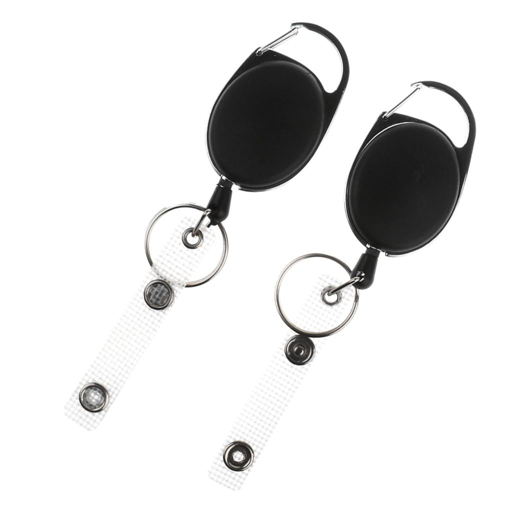 10 Piece ID Cards/Key Retractable Clip Keychain Key Ring Pull Reel Key Chain