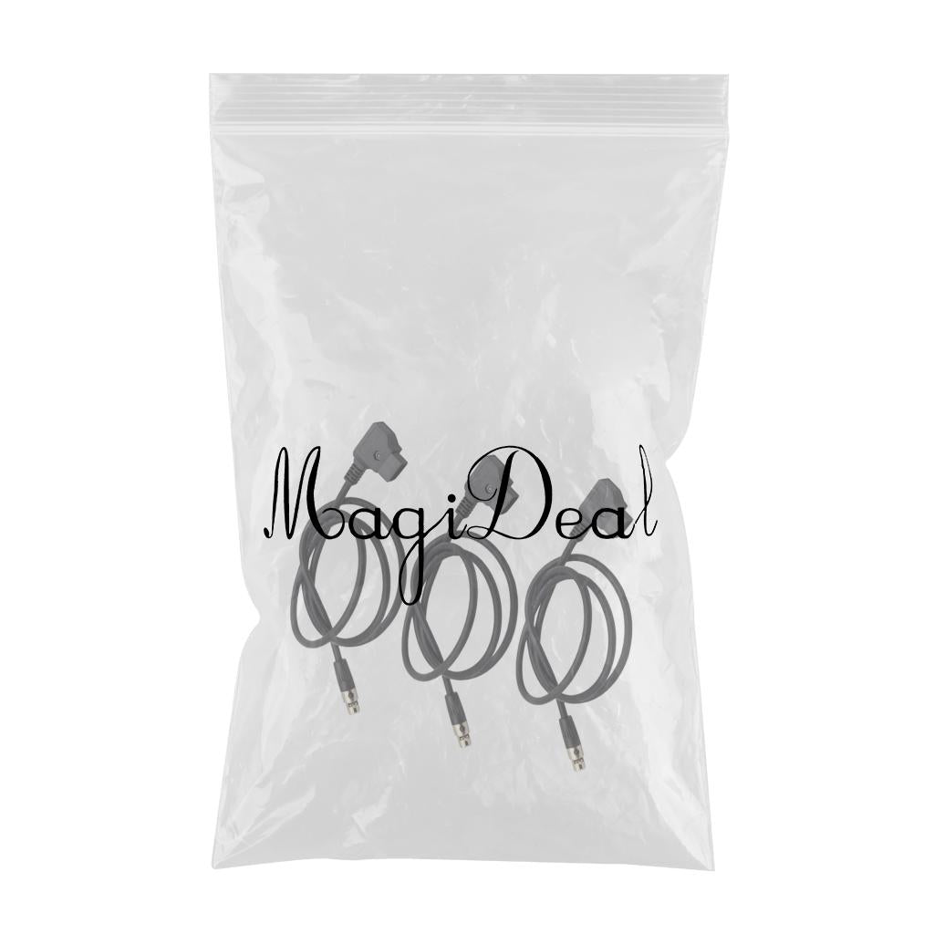 3Piece D-Tap to 4 Pin Female Mini XLR Power Cable for Camera TVlogic Monitor