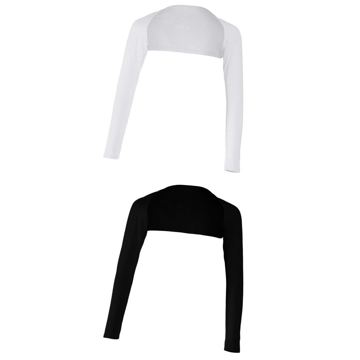 Black White Women One-piece Long Sleeve Arm Cover Shrug Bolero Hijab Muslim