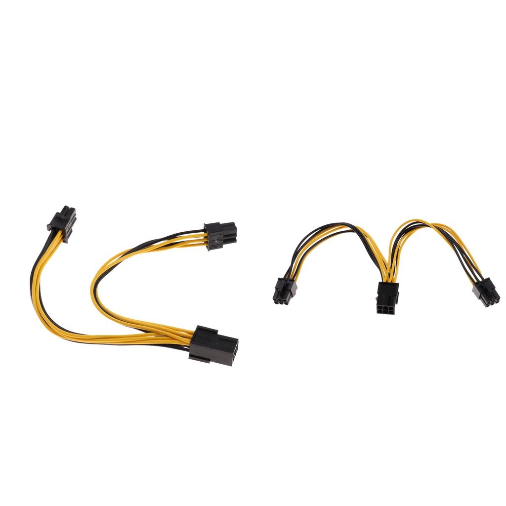 6 Pin zu 2x pcie 6 Pin Grafikkarte Power Splitter Verlängerungskabel