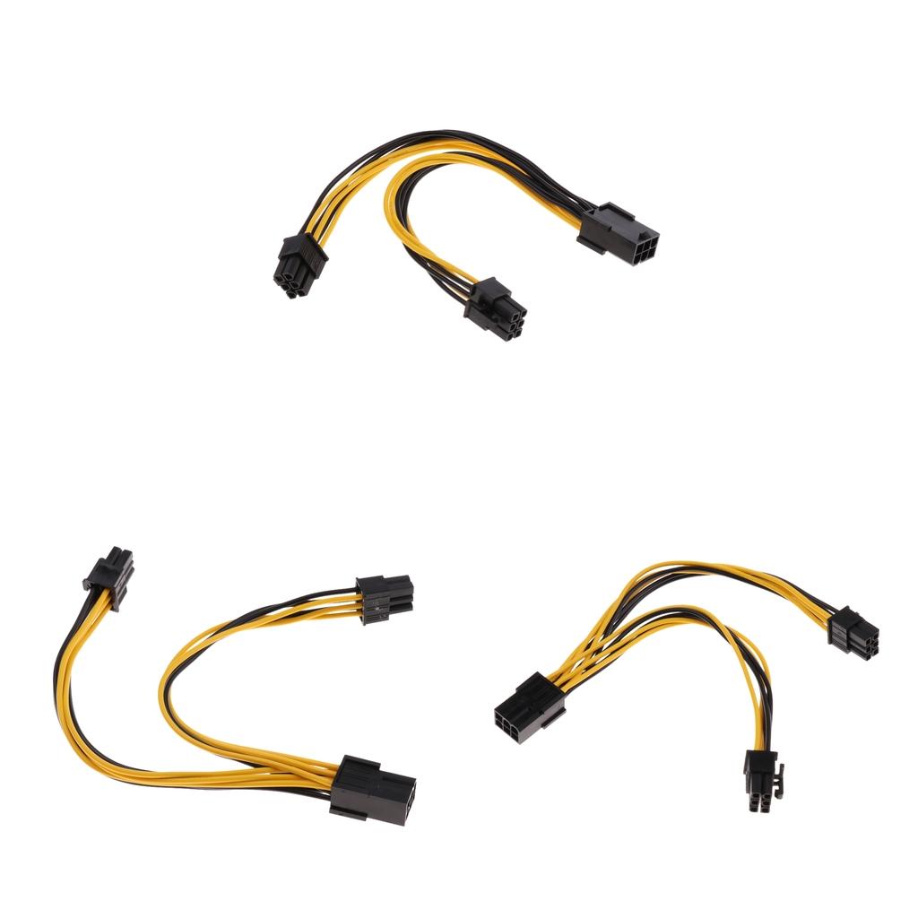 6 Pin zu 2x pcie 6 Pin Grafikkarte Power Splitter Verlängerungskabel