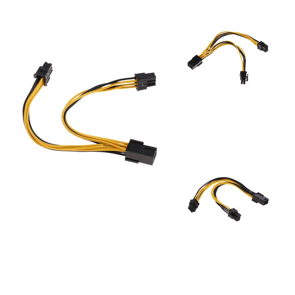 6 Pin zu 2x pcie 6 Pin Grafikkarte Power Splitter Verlängerungskabel