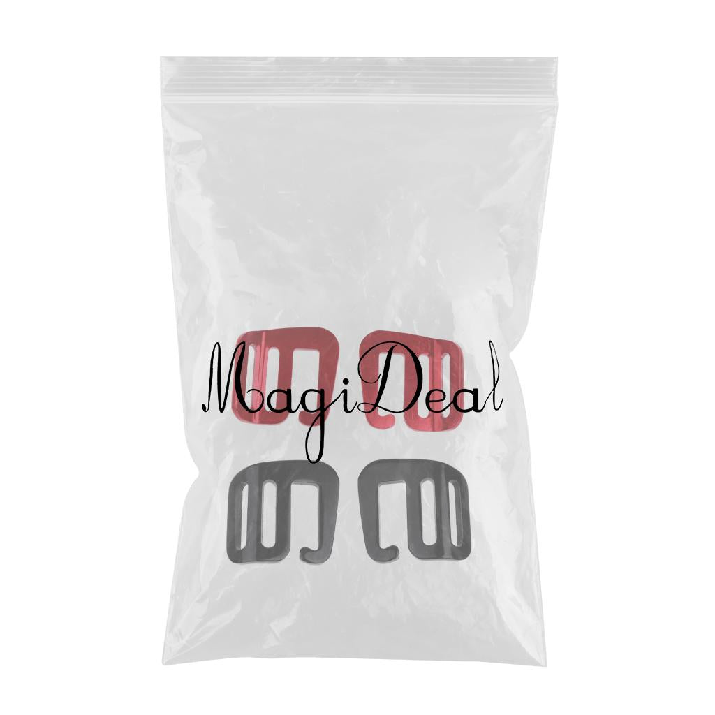 4 Pcs 1 inch G Hook Outdoor Webbing Buckle for Backpack Strap 25mm Black Red