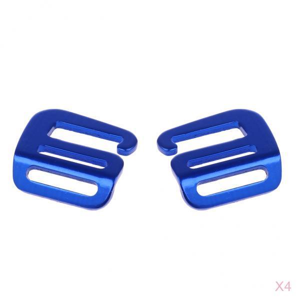 4 Pairs 1''/25mm G Hook Tactical Webbing Buckle for Backpack Strap Blue
