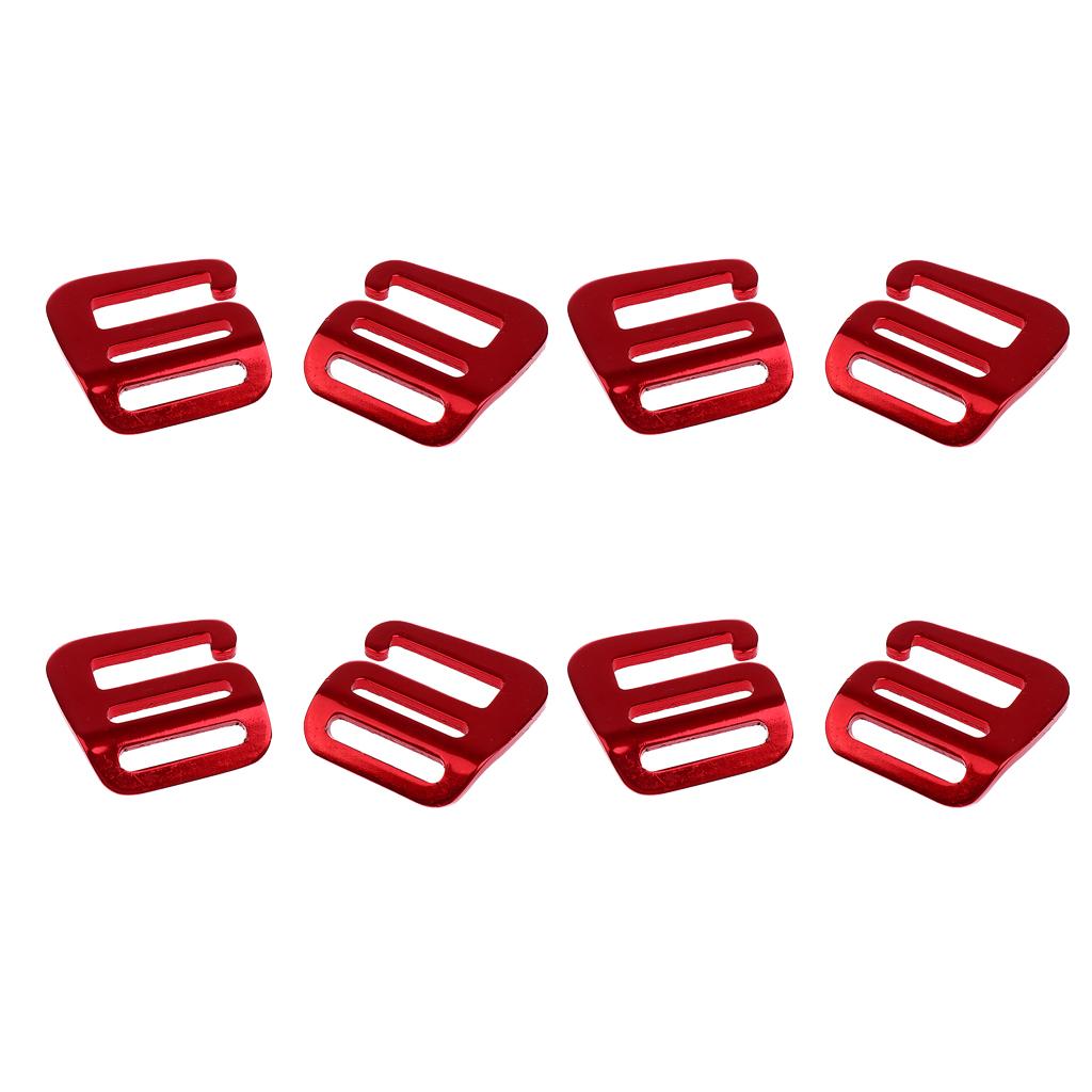 4 Pairs 1''/25mm G Hook Tactical Webbing Buckle for Backpack Strap Red