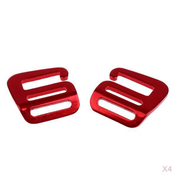 4 Pairs 1''/25mm G Hook Tactical Webbing Buckle for Backpack Strap Red