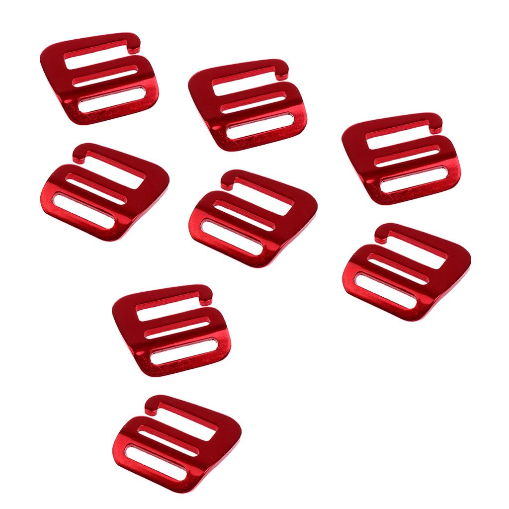 4 Pairs 1''/25mm G Hook Tactical Webbing Buckle for Backpack Strap Red