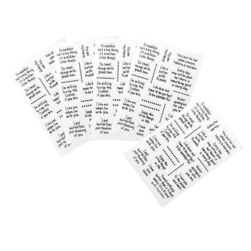 5 Pieces Clear Silicone Stamp Scrapbooking Stamp for Wish Cards Photo Album