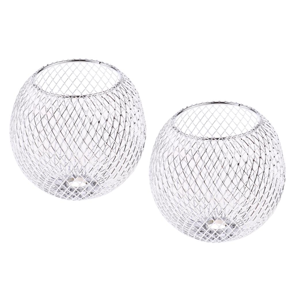 2Pcs Table Lamp Shade Metal Iron Standard Lamp Shade Small Lamp Shade Chrome