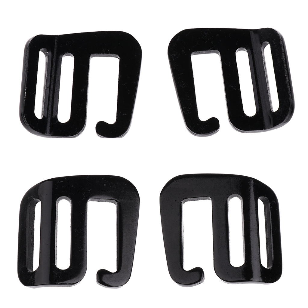 2 Pairs 1''/25mm G Hook Tactical Webbing Buckle for Backpack Strap Black