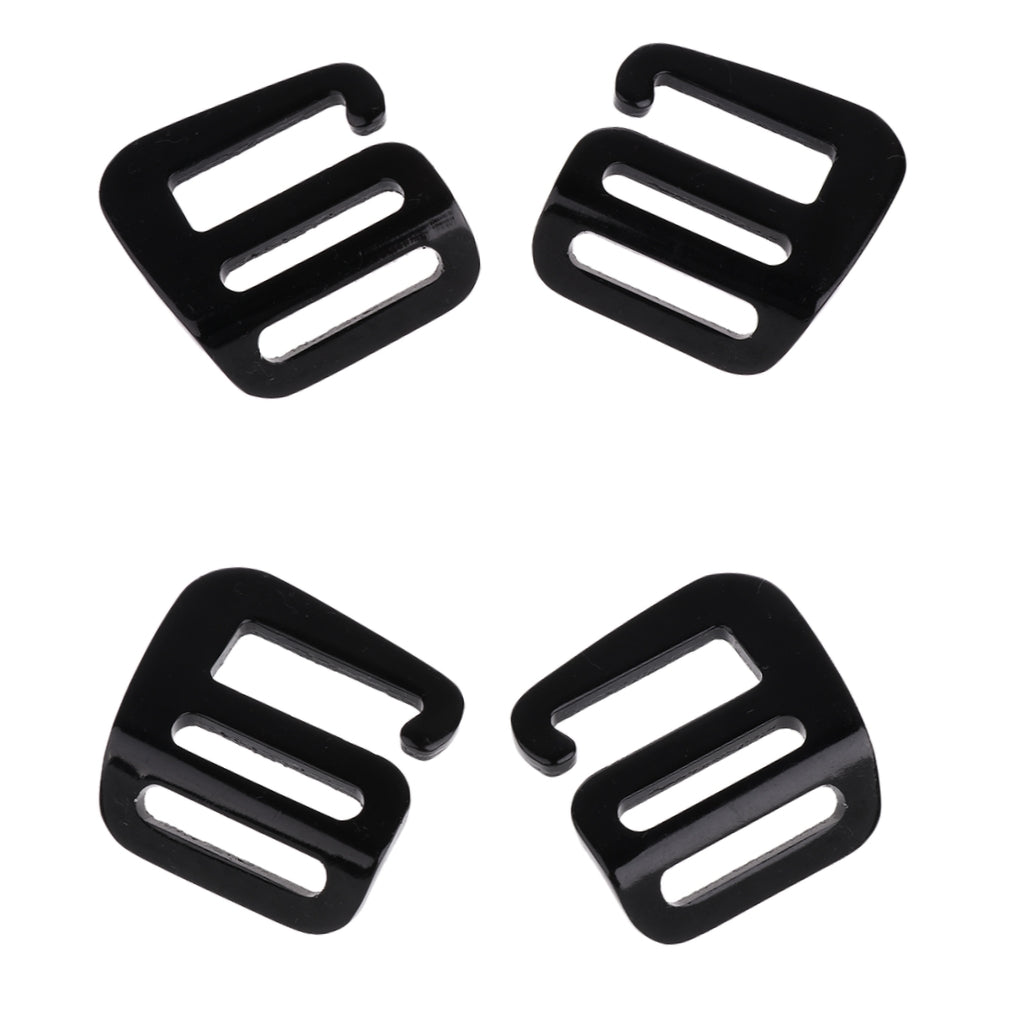 3 Pairs 1''/25mm G Hook Tactical Webbing Buckle for Backpack Strap Black