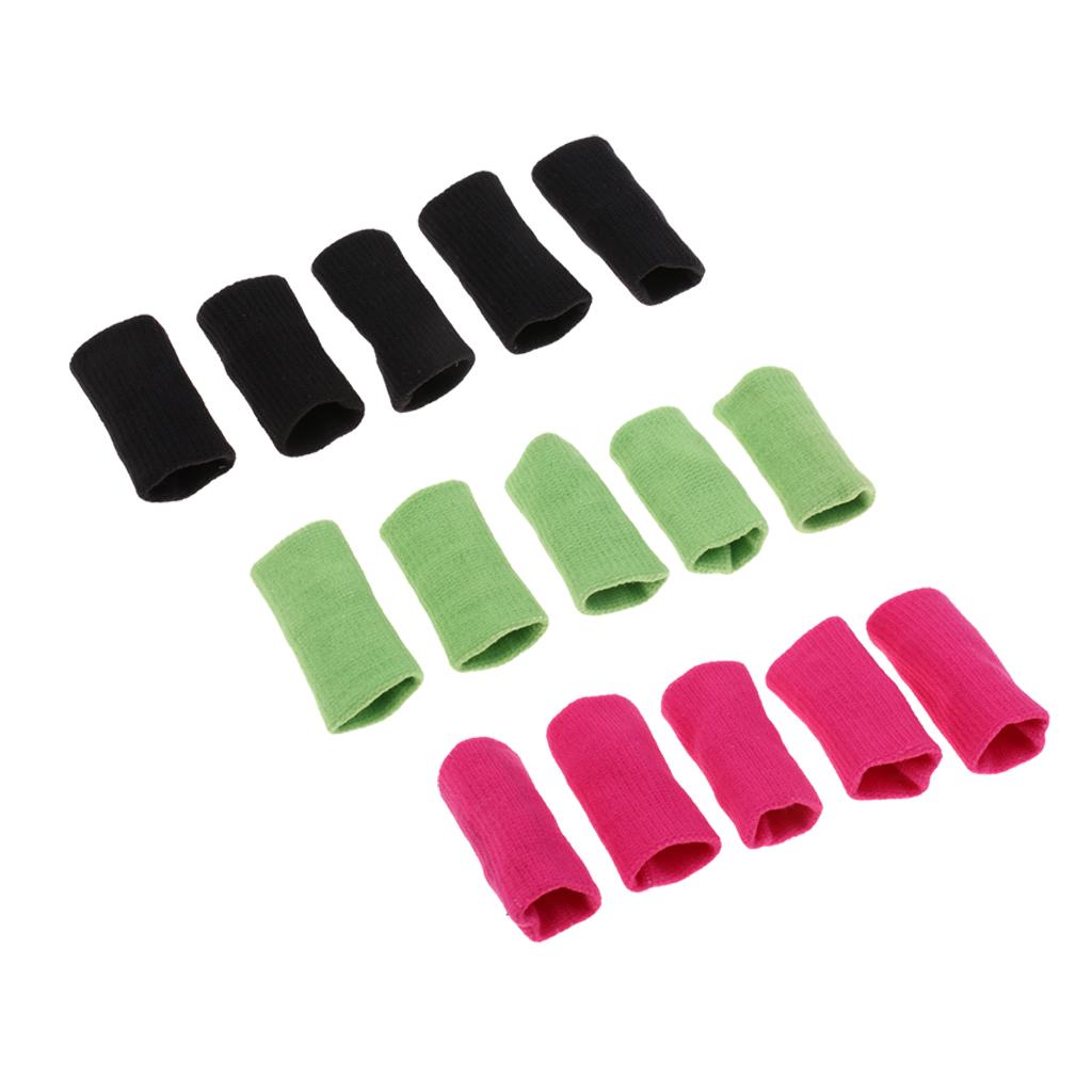15Pcs Stretchy Finger Protector Sleeves Support Sports Aid for Basketball