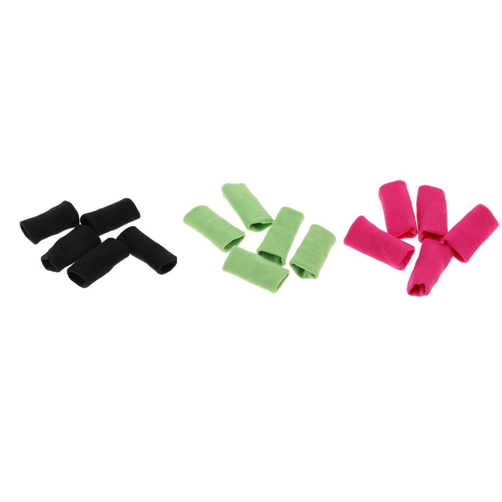 15Pcs Stretchy Finger Protector Sleeves Support Sports Aid for Basketball