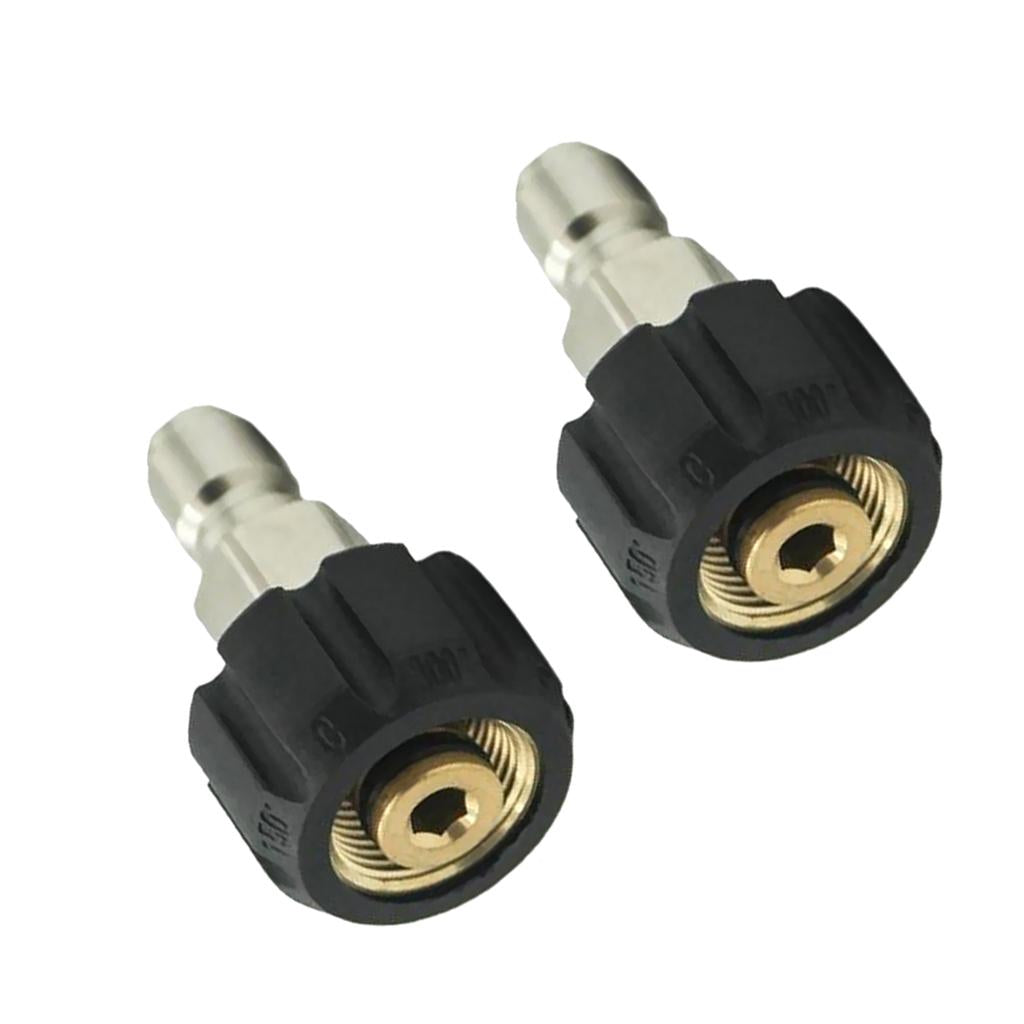 2xBrass Connector Release Socket Cleaning Female M22/14 to 1/4 Male Plug