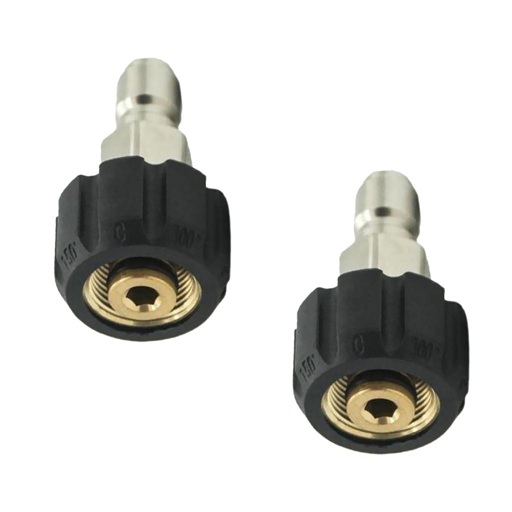 2xBrass Connector Release Socket Cleaning Female M22/14 to 1/4 Male Plug
