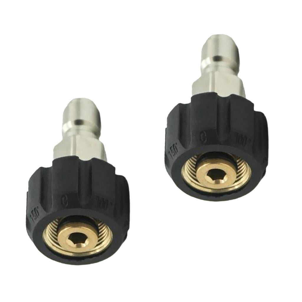 2xBrass Connector Release Socket Cleaning Female M22/14 to 1/4 Male Plug